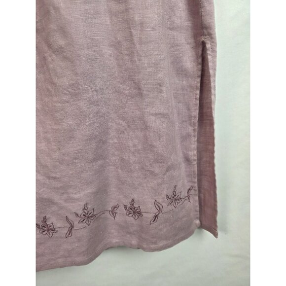 J.Jill Womens Outfit Size XL Missy Purple Linen Long Sleeve Top & Skirt Set - Picture 13 of 16